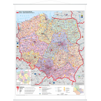 Polska kodowa - drogowa - mapa ścienna